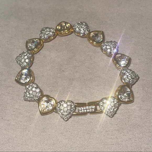 Swarovski Crystal Heart Link Bracelet - Picture 2 of 12